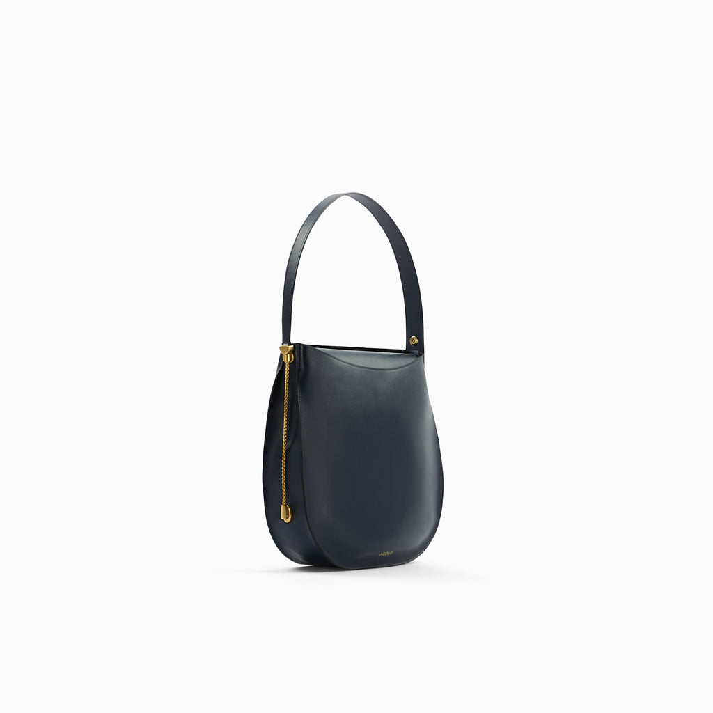 NEOUS Women's Corvus Saddle Bag in Navy | Suede/Leather