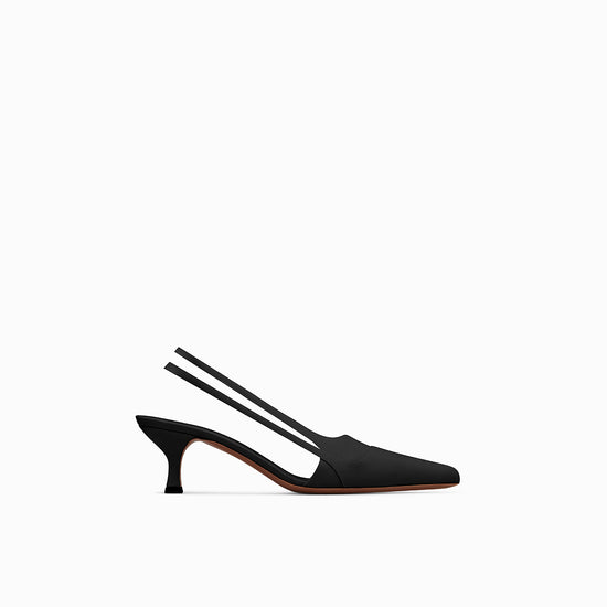 Black Petra Women's Sling Black Pumps